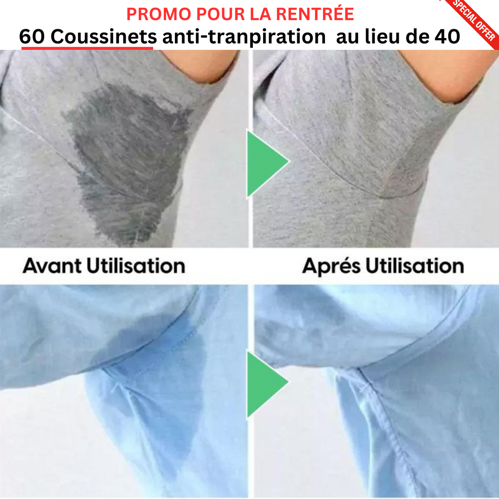 60 Patchs Anti-Transpiration | Pour homme et femme | 30 Jours au frais